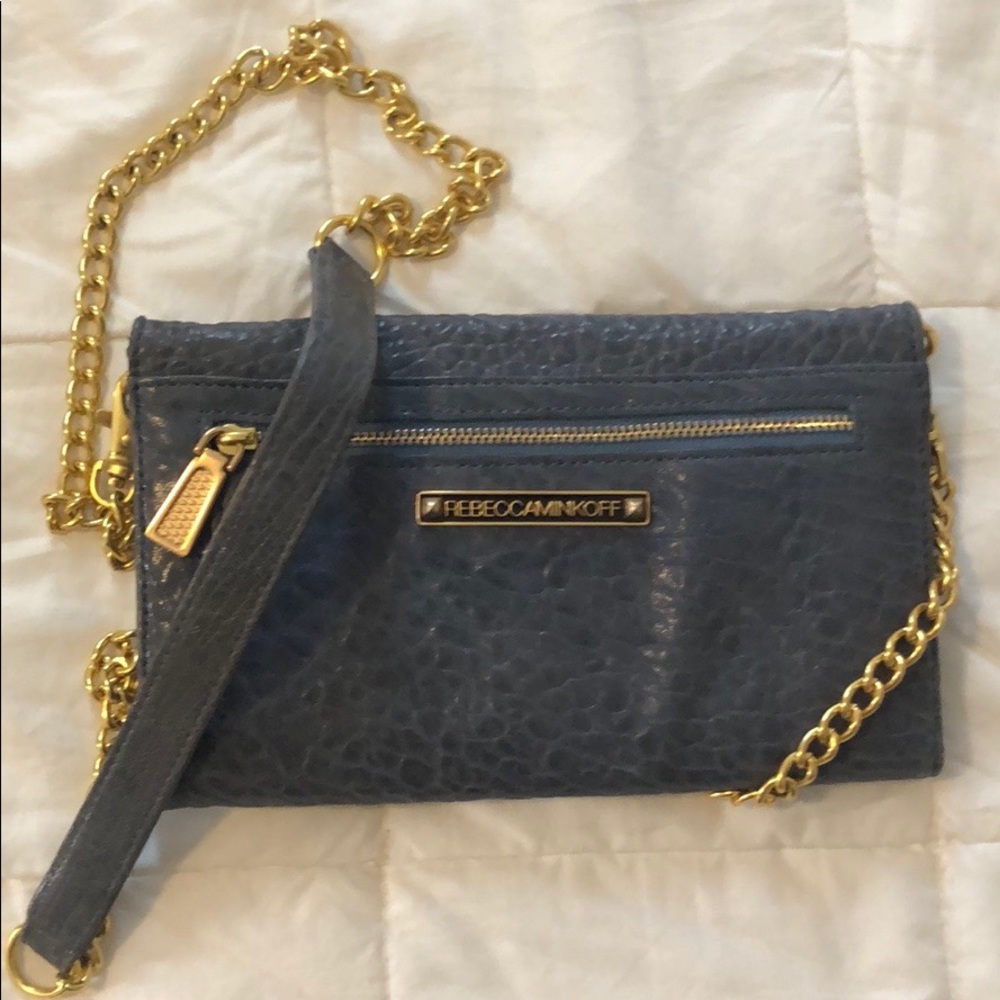 Rebecca Minkoff crossbody clutch blue